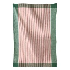 Droogdoek En Handdoek<Blancheporte Gestreepte en effen droogdoeken, katoen met ingeweven motieven - sets groen / terracotta