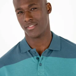 T-Shirt, Hemd En Polo<Blancheporte Gestreepte polo in piquétricot, korte mouwen watergroen