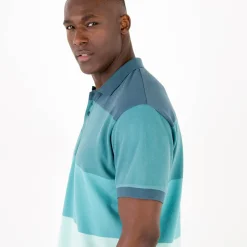 T-Shirt, Hemd En Polo<Blancheporte Gestreepte polo in piquétricot, korte mouwen watergroen