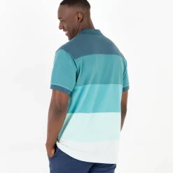 T-Shirt, Hemd En Polo<Blancheporte Gestreepte polo in piquétricot, korte mouwen watergroen