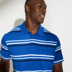 T-Shirt, Hemd En Polo<Blancheporte Gestreepte polo met korte mouwen blauw