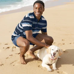 T-Shirt, Hemd En Polo<Blancheporte Gestreepte poloin piquétricot, korte mouwen marine / grijs
