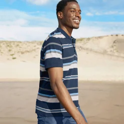 T-Shirt, Hemd En Polo<Blancheporte Gestreepte poloin piquétricot, korte mouwen marine / grijs