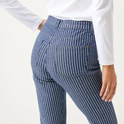 Jeans<Blancheporte Gestreepte rechte jeans dark blue