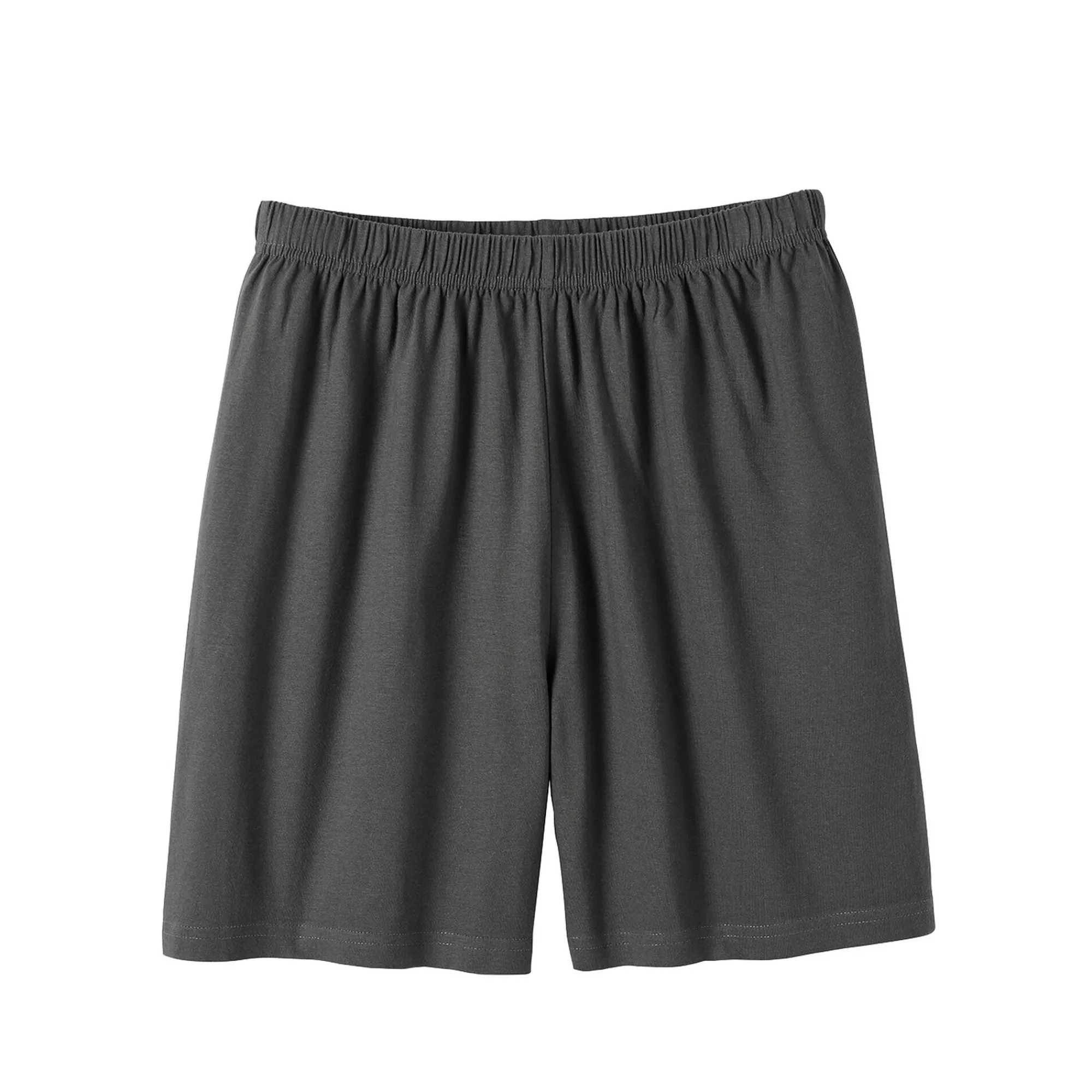 Pyjama En Kamerjas<Blancheporte Gestreepte shortama met Tunesische hals antraciet / eendenblauw