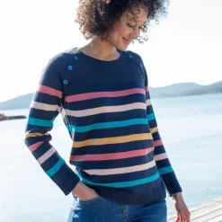 Trui En Vest<Blancheporte Gestreepte trui in marinestijl marine / veelkleurig