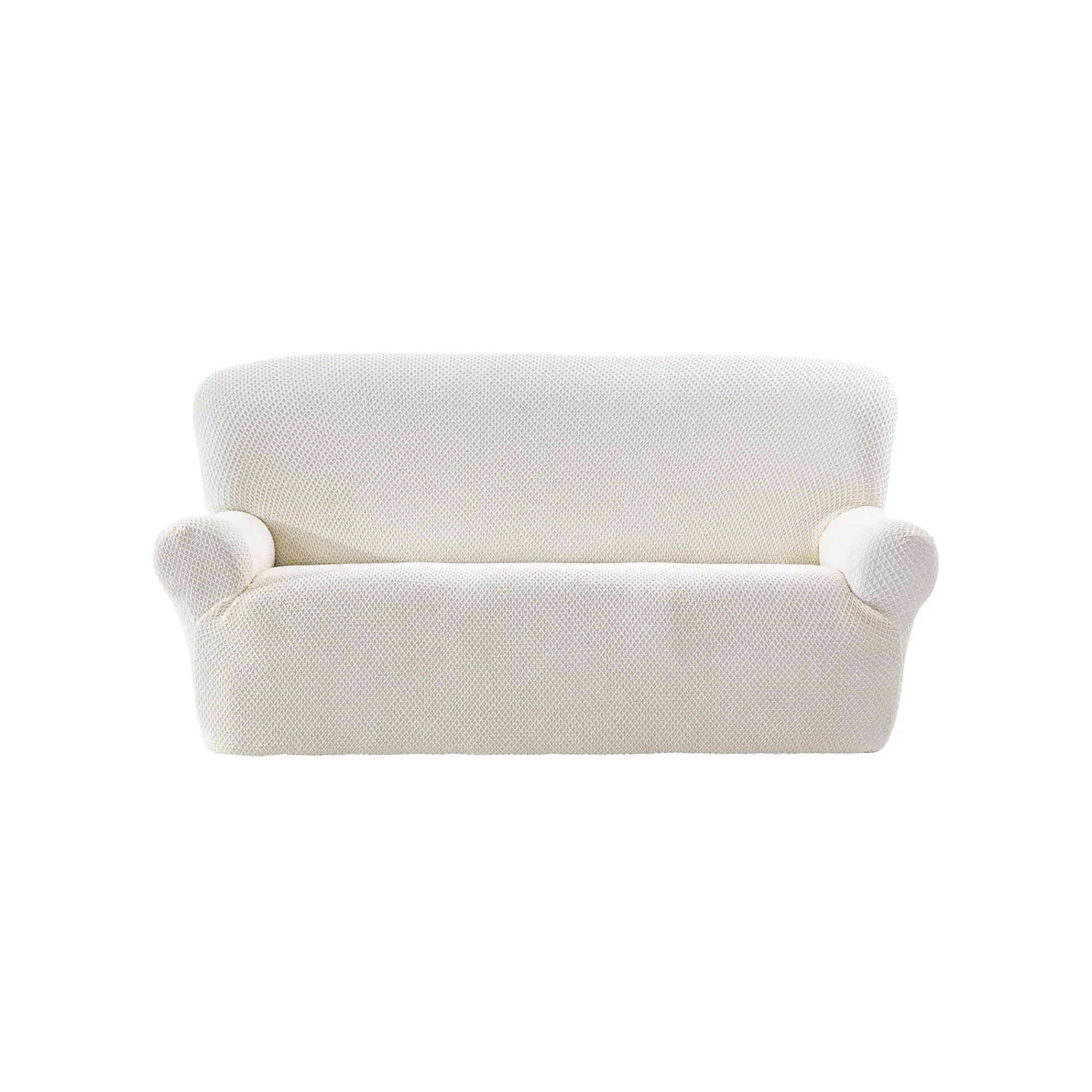 Zitbankhoes<Blancheporte Getextureerde, bi-rekbare hoes voor zitbank en fauteuil met armleuningen ecru