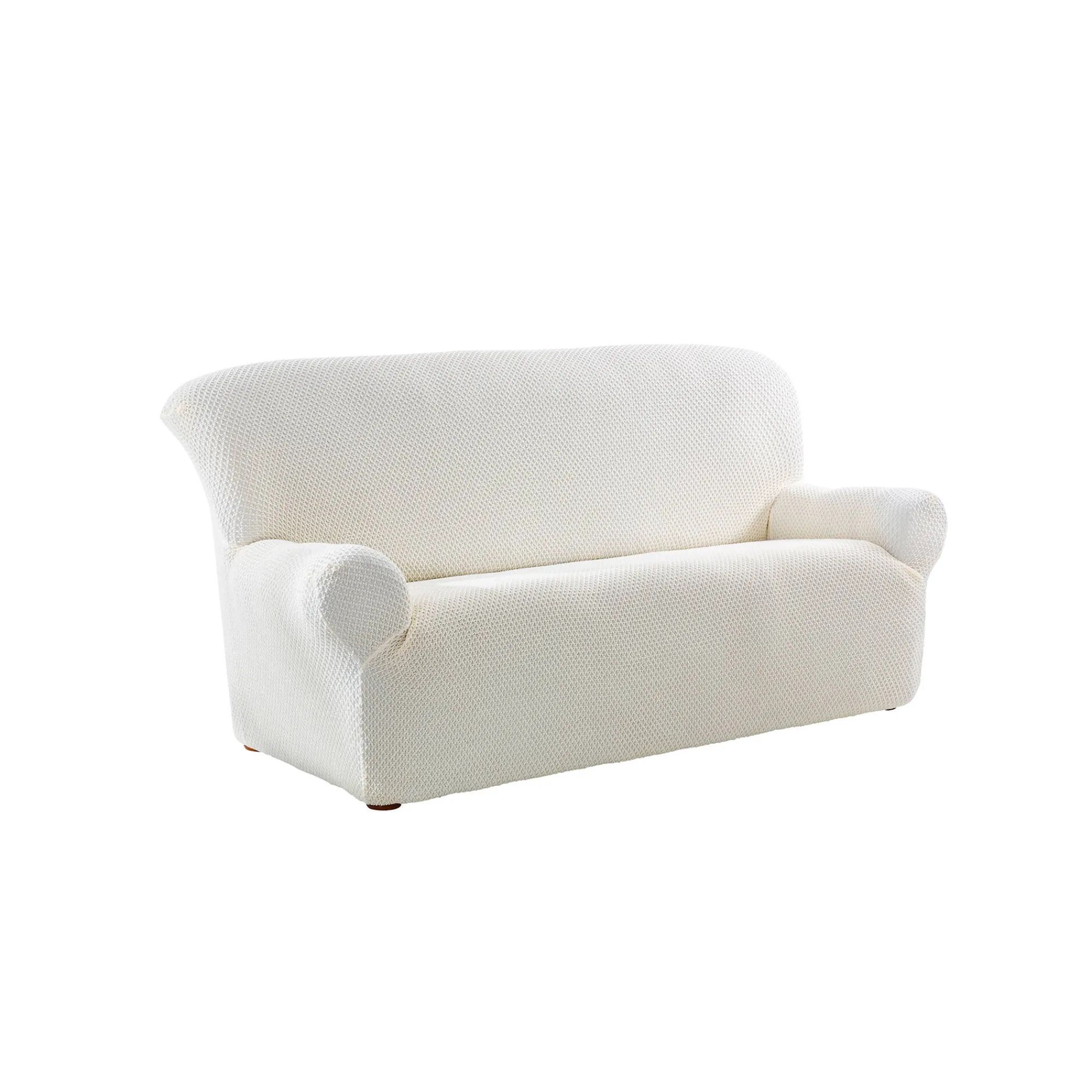 Zitbankhoes<Blancheporte Getextureerde, bi-rekbare hoes voor zitbank en fauteuil met armleuningen ecru