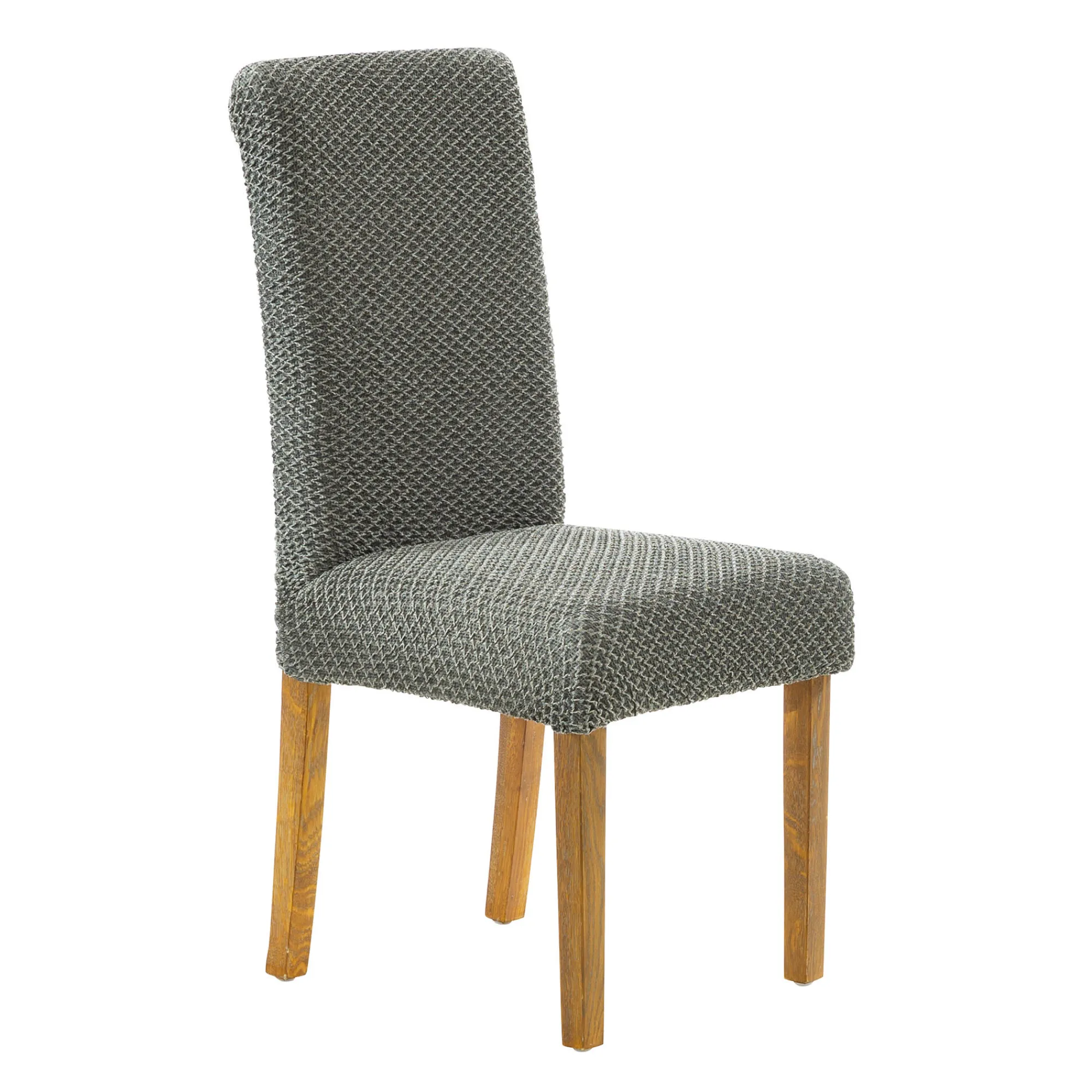 Stoelhoes<Blancheporte Getextureerde, bi-rekbare hoes voor stoel chiné grijs
