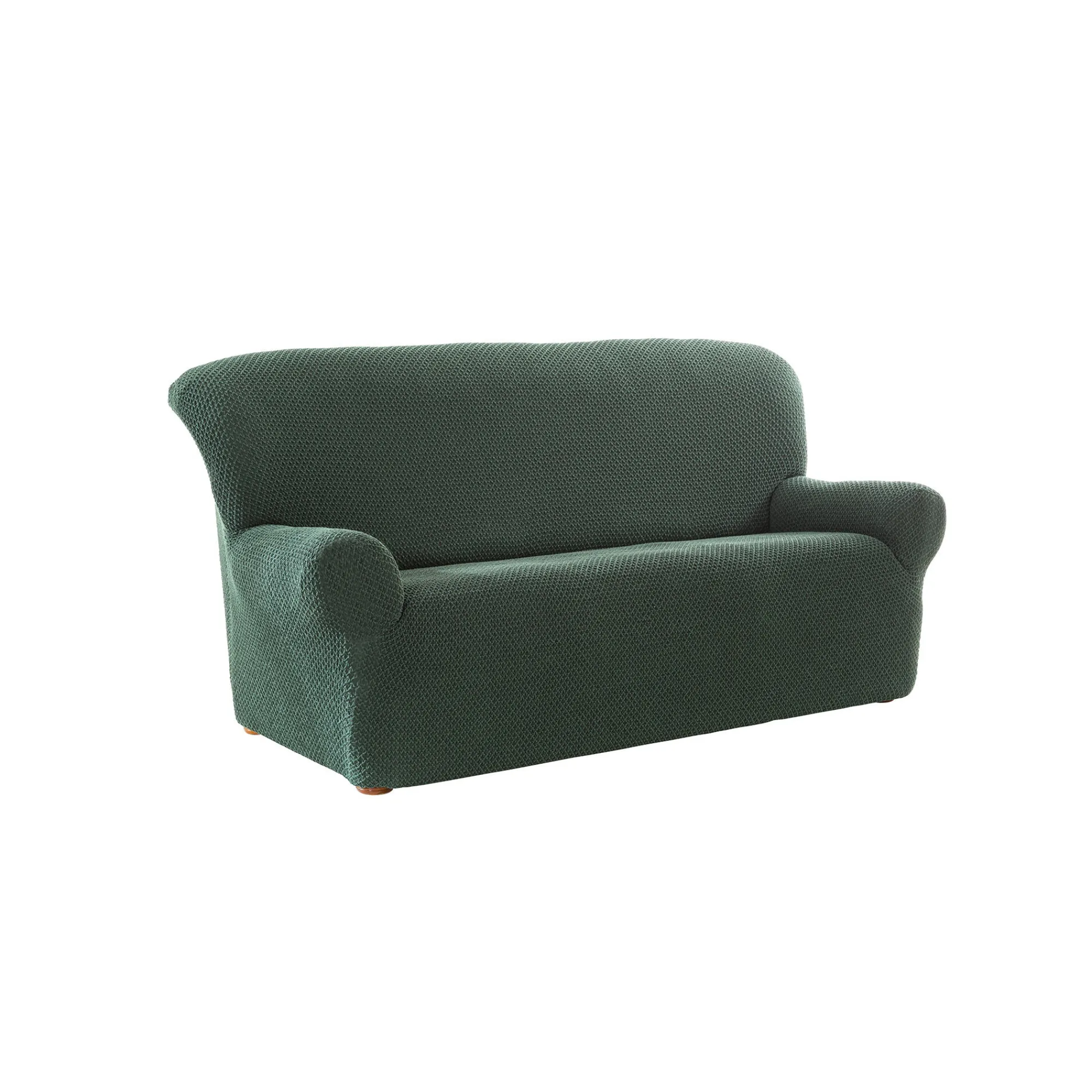 Zitbankhoes<Blancheporte Getextureerde, bi-rekbare hoes voor zitbank en fauteuil met armleuningen groen