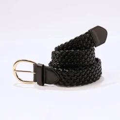 Sieraden En Feestaccessoires|Accessoires En Juwelen<Blancheporte Gevlochten ceintuur met ovale gesp zwart