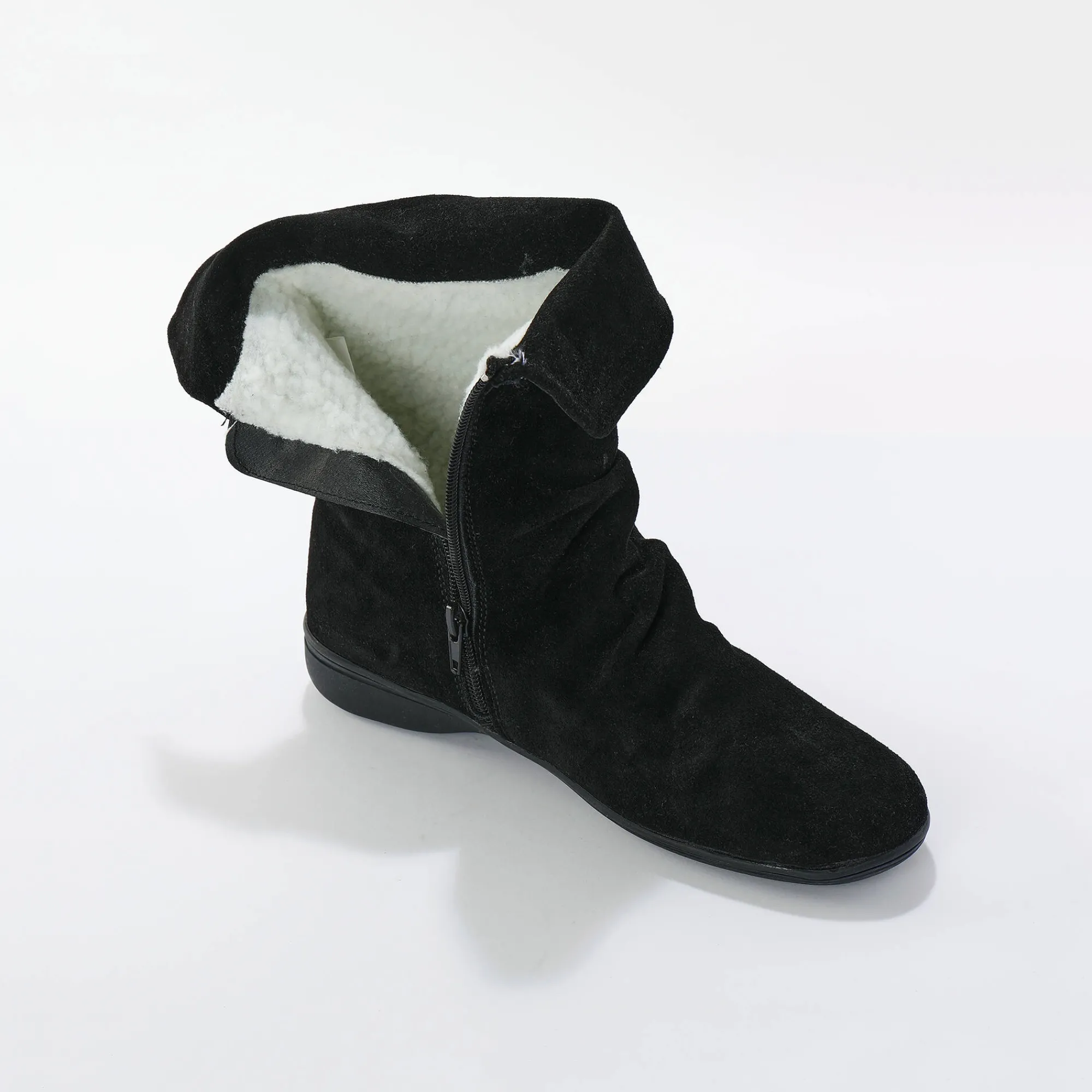 Bottines En Boots|Schoenen<Blancheporte Gevoerde boots in splitleer zwart