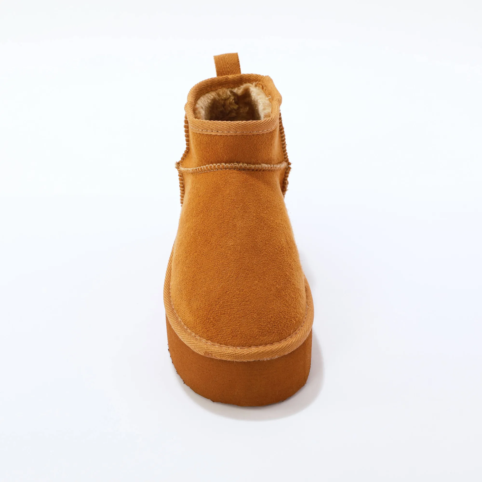Bottines En Boots|Schoenen<Blancheporte Gevoerde boots met platformzool karamel