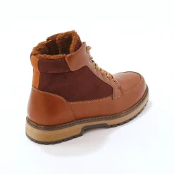 Schoenen|Schoenen Heren<Blancheporte Gevoerde boots met veters en rits bruin