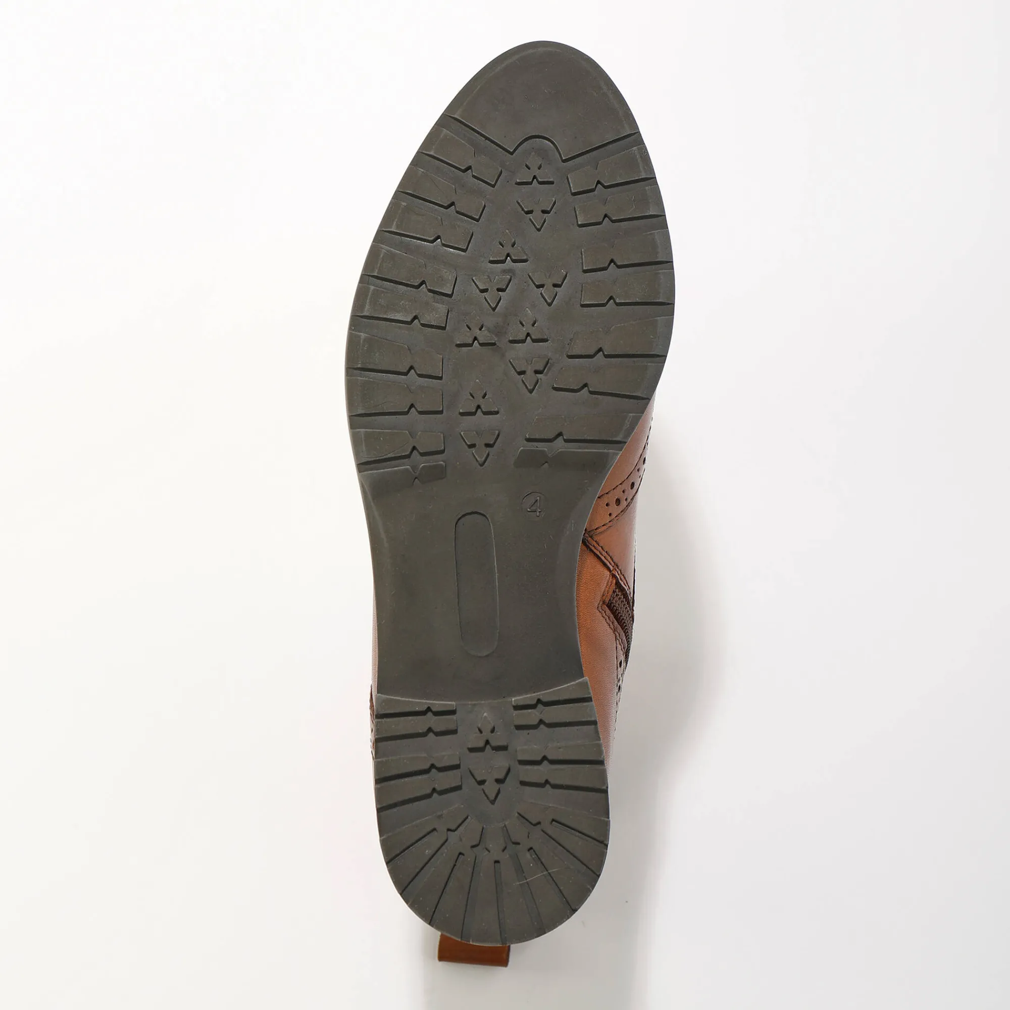 Bottines En Boots|Schoenen<Blancheporte Gevoerde bottines met hoge schacht en vetersluiting, leer met gaatjesmotief bruin