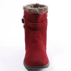 Bottines En Boots|Schoenen<Blancheporte Gevoerde bottines met suedine-effect bordeaux