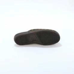 Schoenen|Schoenen Heren<Blancheporte Gevoerde herenpantoffels, ruitmotief kaki