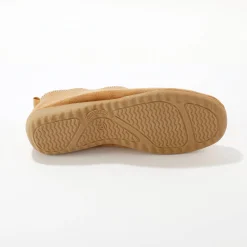 Sloffen|Sloffen<Blancheporte Gevoerde pantoffels, suedine donkerbeige