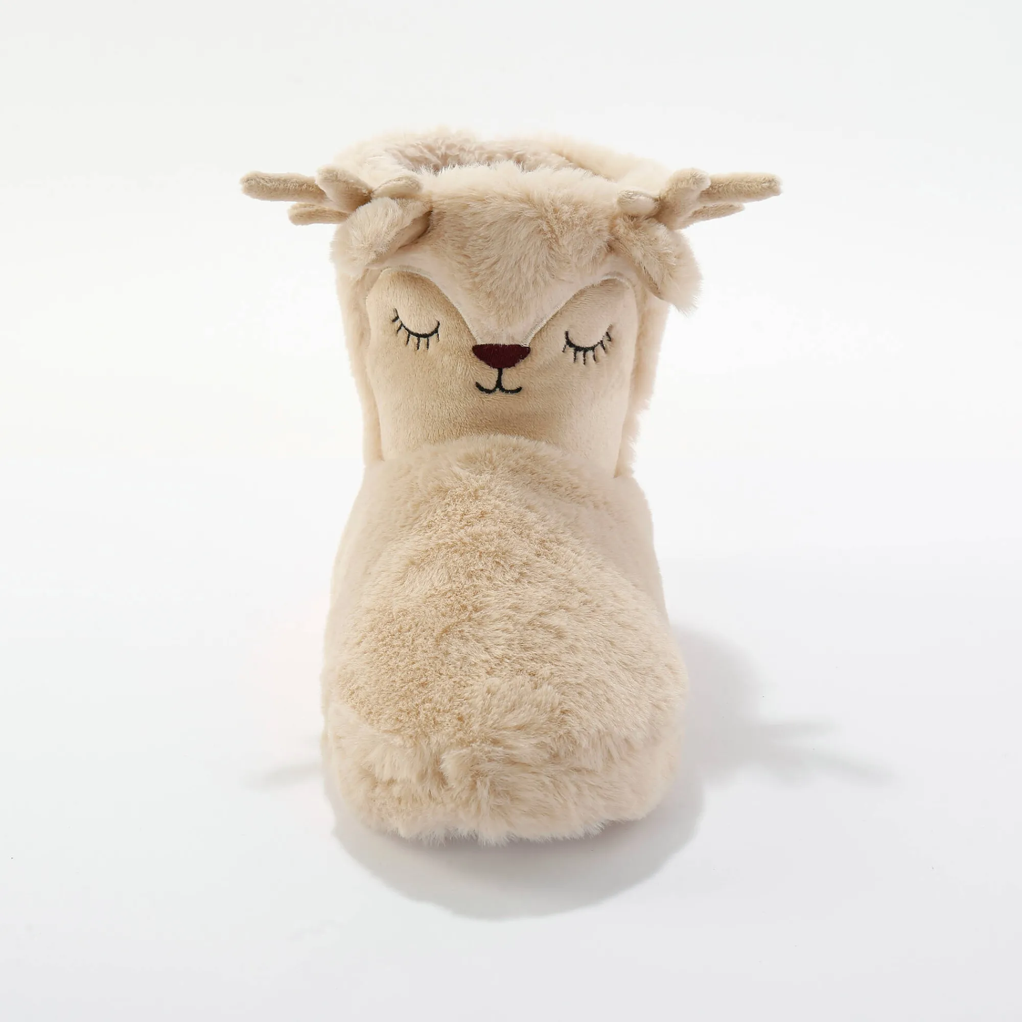 Sloffen|Sloffen<Blancheporte Gevoerde "rendier" pantoffels in laarsmodel beige