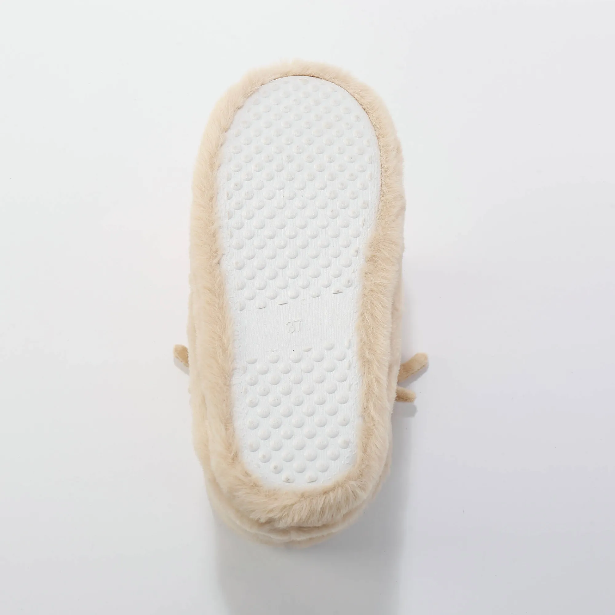 Sloffen|Sloffen<Blancheporte Gevoerde "rendier" pantoffels in laarsmodel beige