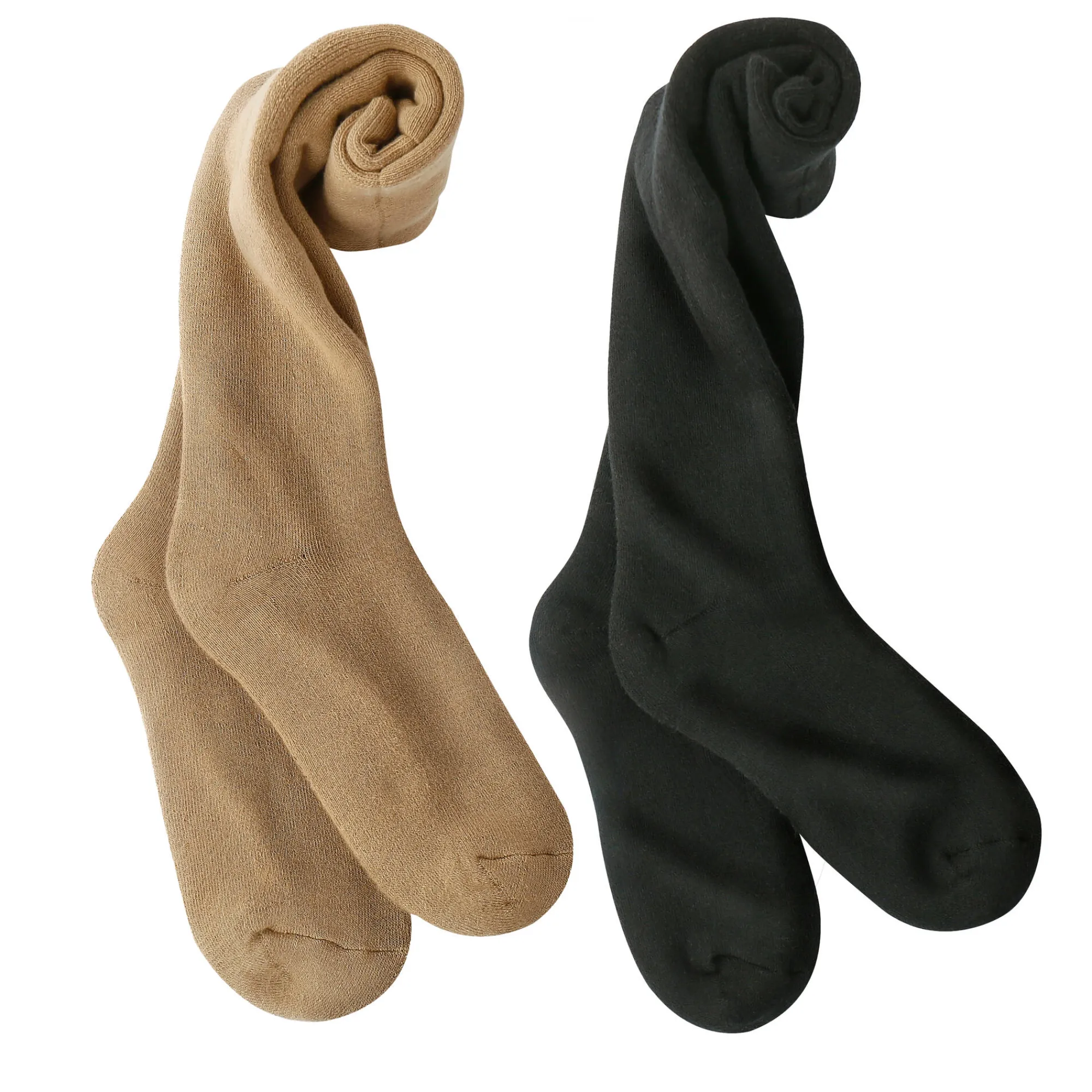 Panty’s, Kniekousen En Sokken<Blancheporte Gevoerde sokken met hoge schacht - set van 2 zwart + taupe