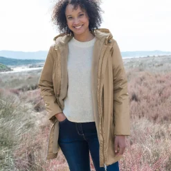 Parka En Donsjas<Blancheporte Gevoerde, waterdichte parka, halflang GLANZEND BEIGE
