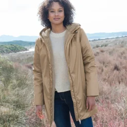Parka En Donsjas<Blancheporte Gevoerde, waterdichte parka, halflang GLANZEND BEIGE