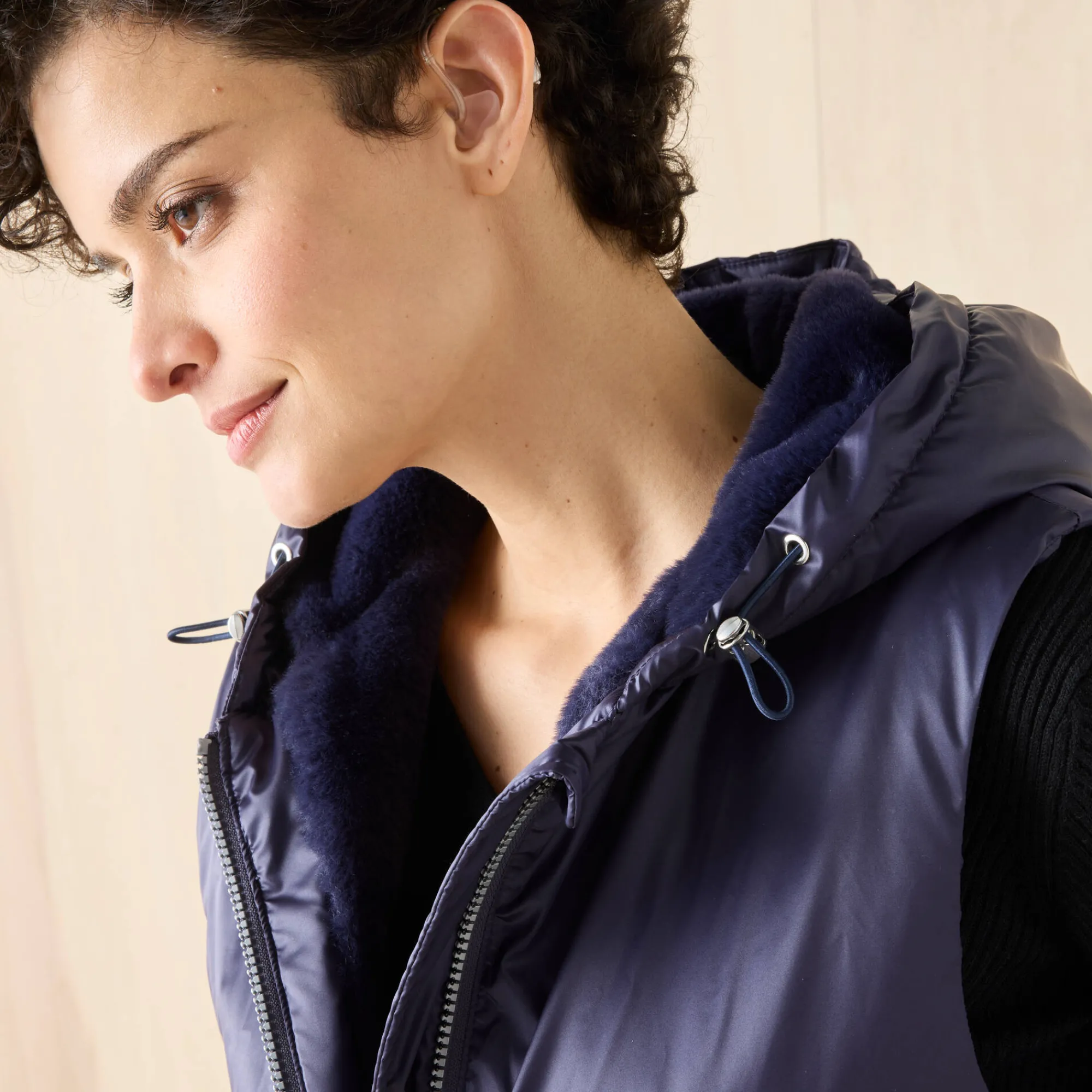 Parka En Donsjas<Blancheporte Gevoerde, waterdichte parka, mouwloos marine