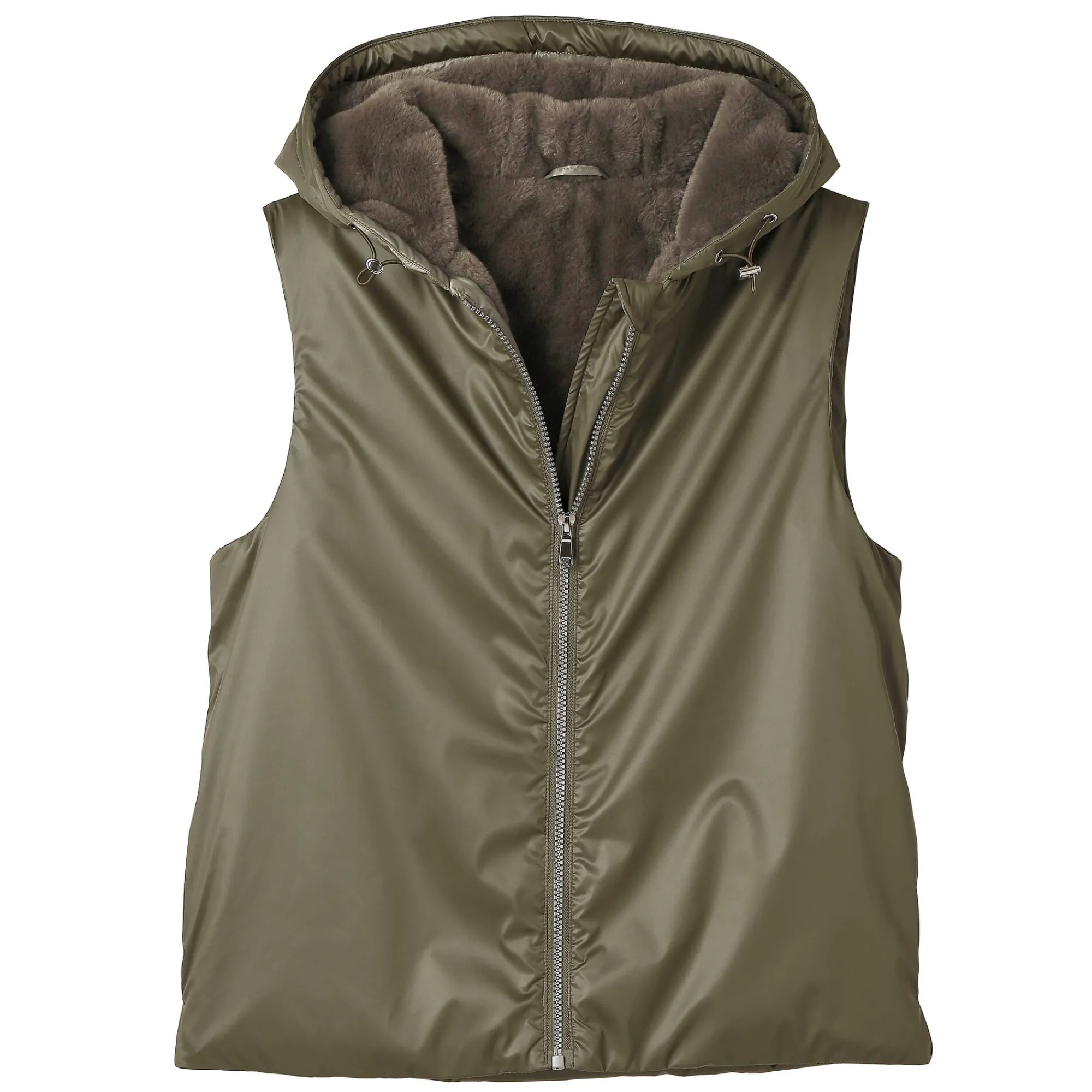 Parka En Donsjas<Blancheporte Gevoerde, waterdichte parka, mouwloos kaki