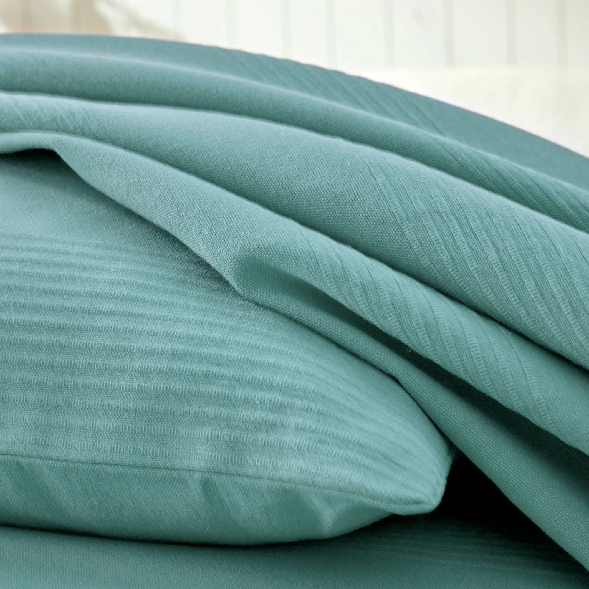 Deken En Bedsprei|Deken, Boutis En Bedsprei<Blancheporte Geweven bedsprei in effen katoen smaragd