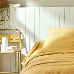 Deken En Bedsprei|Deken, Boutis En Bedsprei<Blancheporte Geweven bedsprei in effen katoen honing