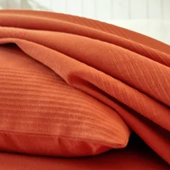 Deken En Bedsprei|Deken, Boutis En Bedsprei<Blancheporte Geweven bedsprei in effen katoen terracotta