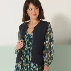 Trui En Vest<Blancheporte Gilet sans manches marine