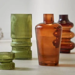 Decoratieartikel<Blancheporte Gladde vaas in kleurig glas amber
