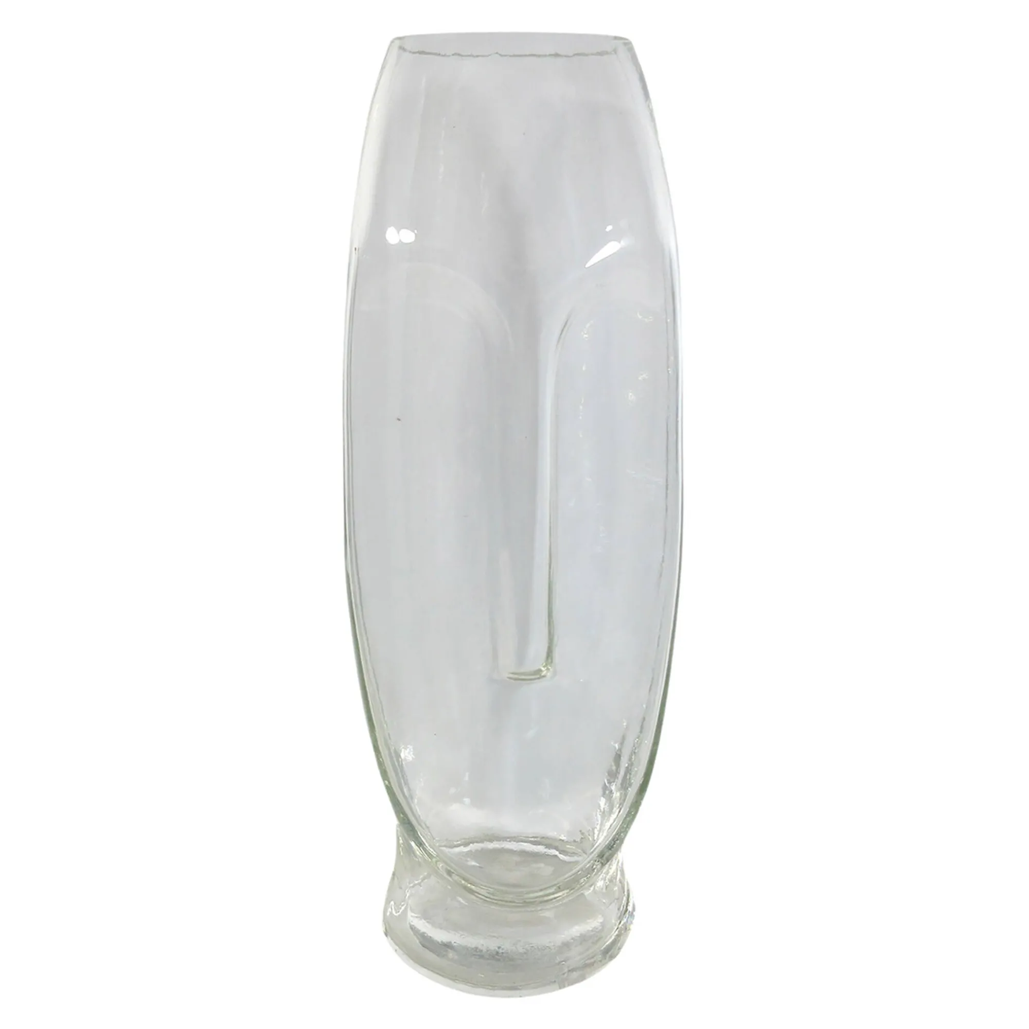 Decoratieartikel<Blancheporte Glazen vaas, gezichtsvorm - hoogte 24 cm transparant