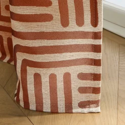 Gordijn, Glasgordijn & Store<Blancheporte Gordijn in jacquard met lijnenprint terracotta