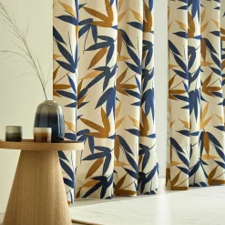 Gordijn, Glasgordijn & Store<Blancheporte Gordijn met bamboebladerenprint beige / marine