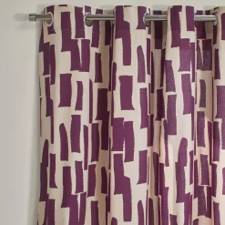 Gordijn, Glasgordijn & Store<Blancheporte Gordijn met geometrische print naturel / vijgenkleur