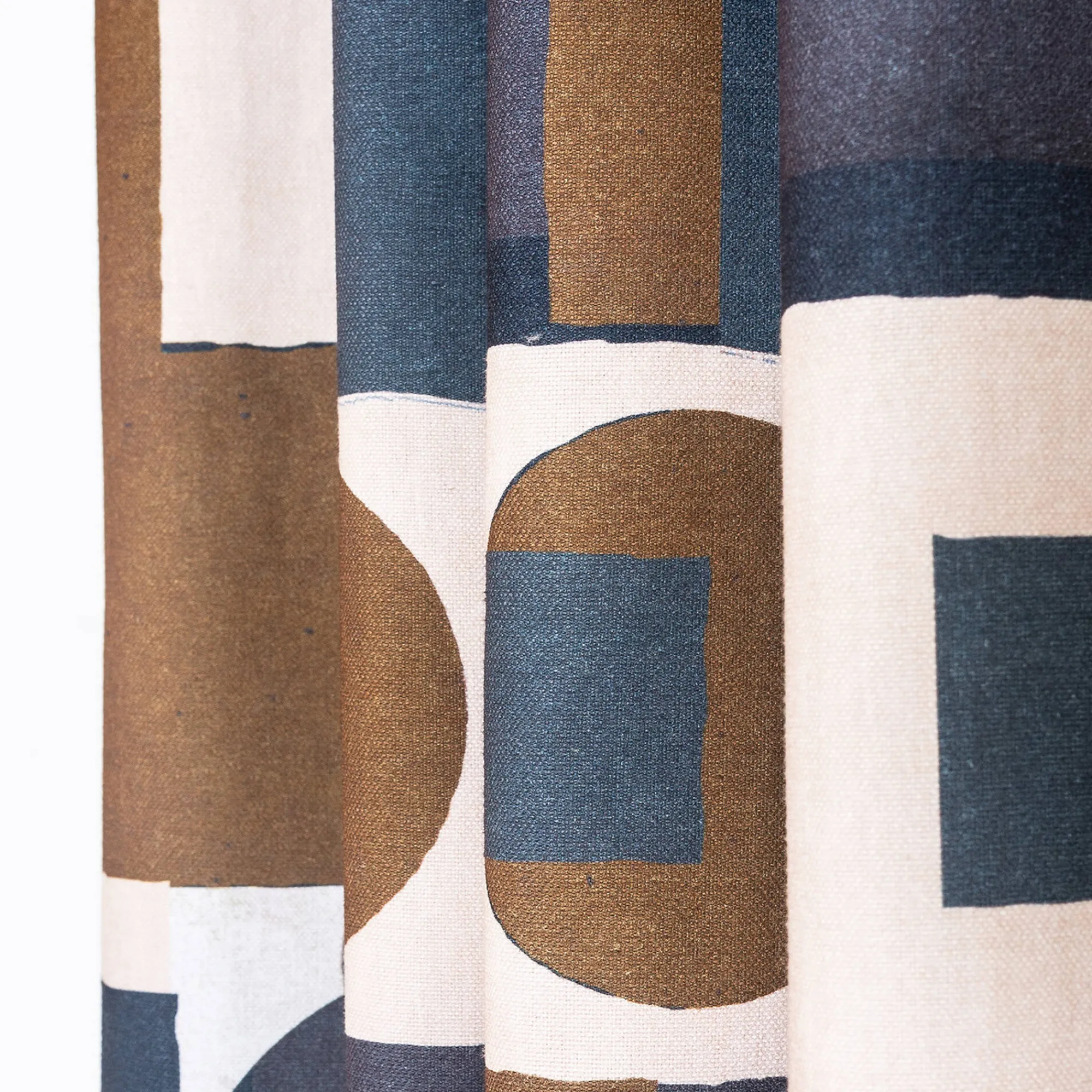 Gordijn, Glasgordijn & Store<Blancheporte Gordijn met geometrische print marine / karamel