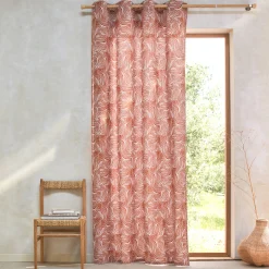 Gordijn, Glasgordijn & Store<Blancheporte Gordijn met 'pootjes' print terracotta / naturel