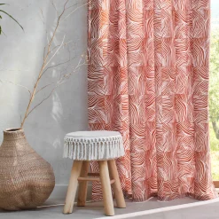 Gordijn, Glasgordijn & Store<Blancheporte Gordijn met 'pootjes' print terracotta / naturel