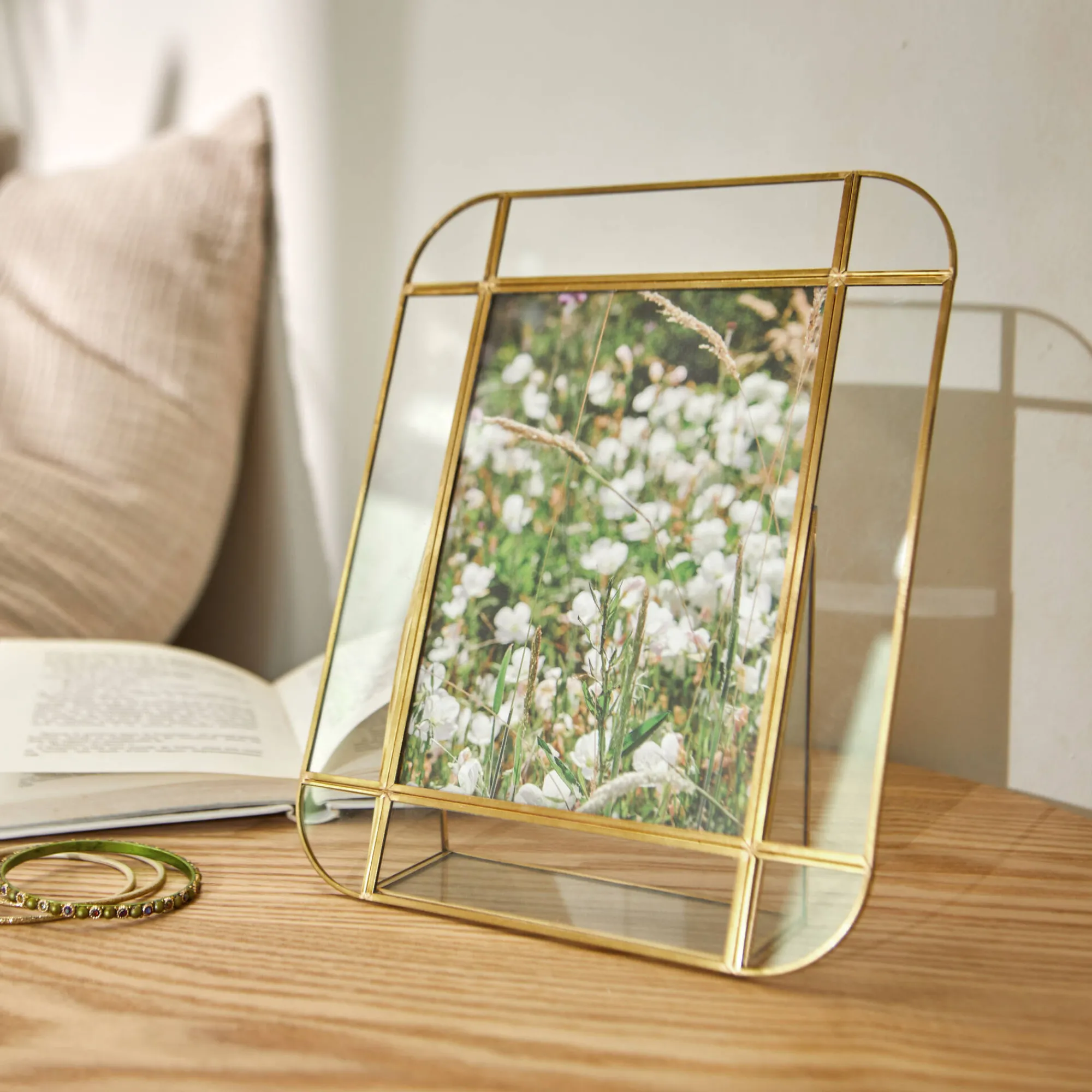 Feestdecoratie|Decoratieartikel<Blancheporte e fotolijst om neer te zetten goudkleurig