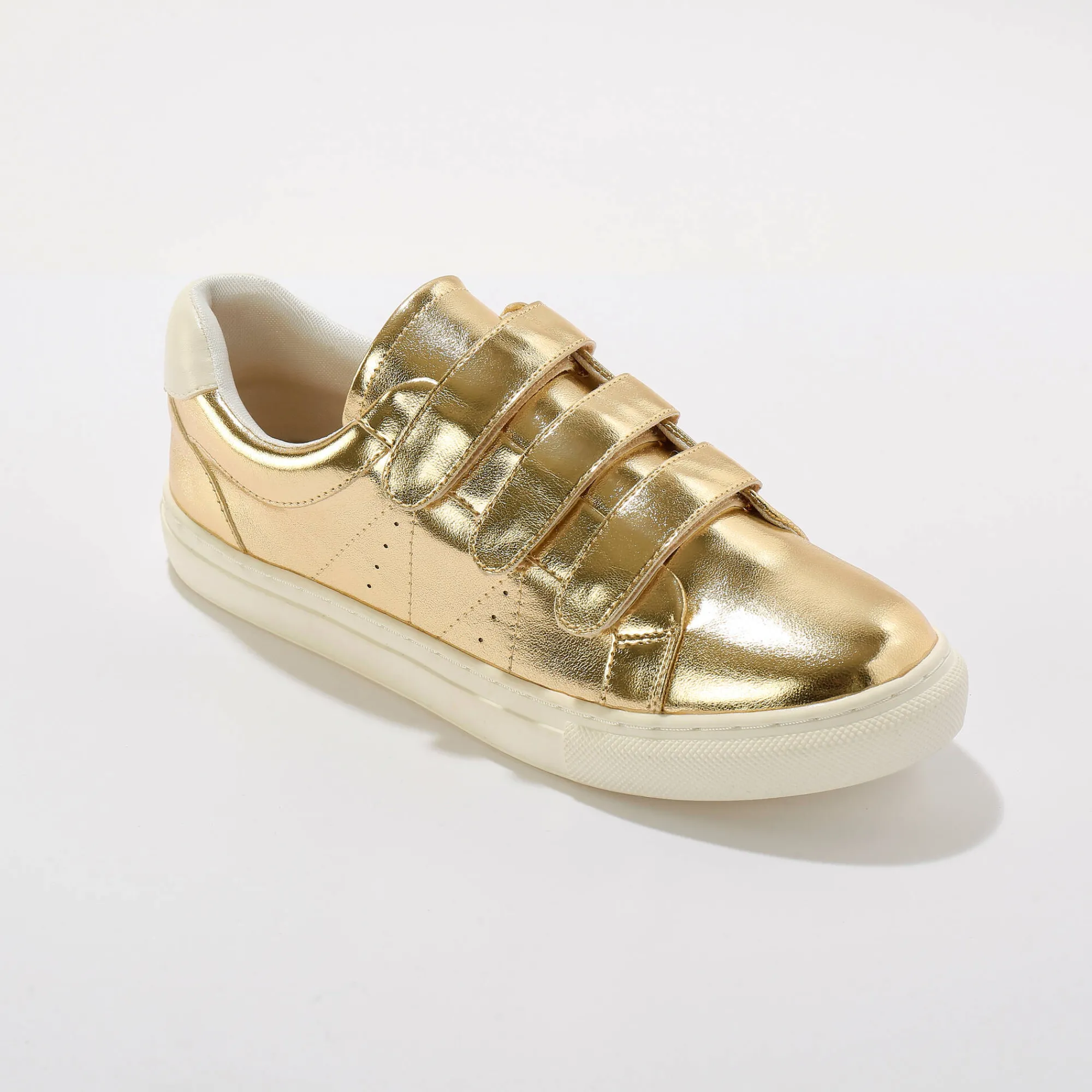 Feestelijke Schoenen|Baskets En Sneakers<Blancheporte e sneakers met scratchsluiting goudkleurig