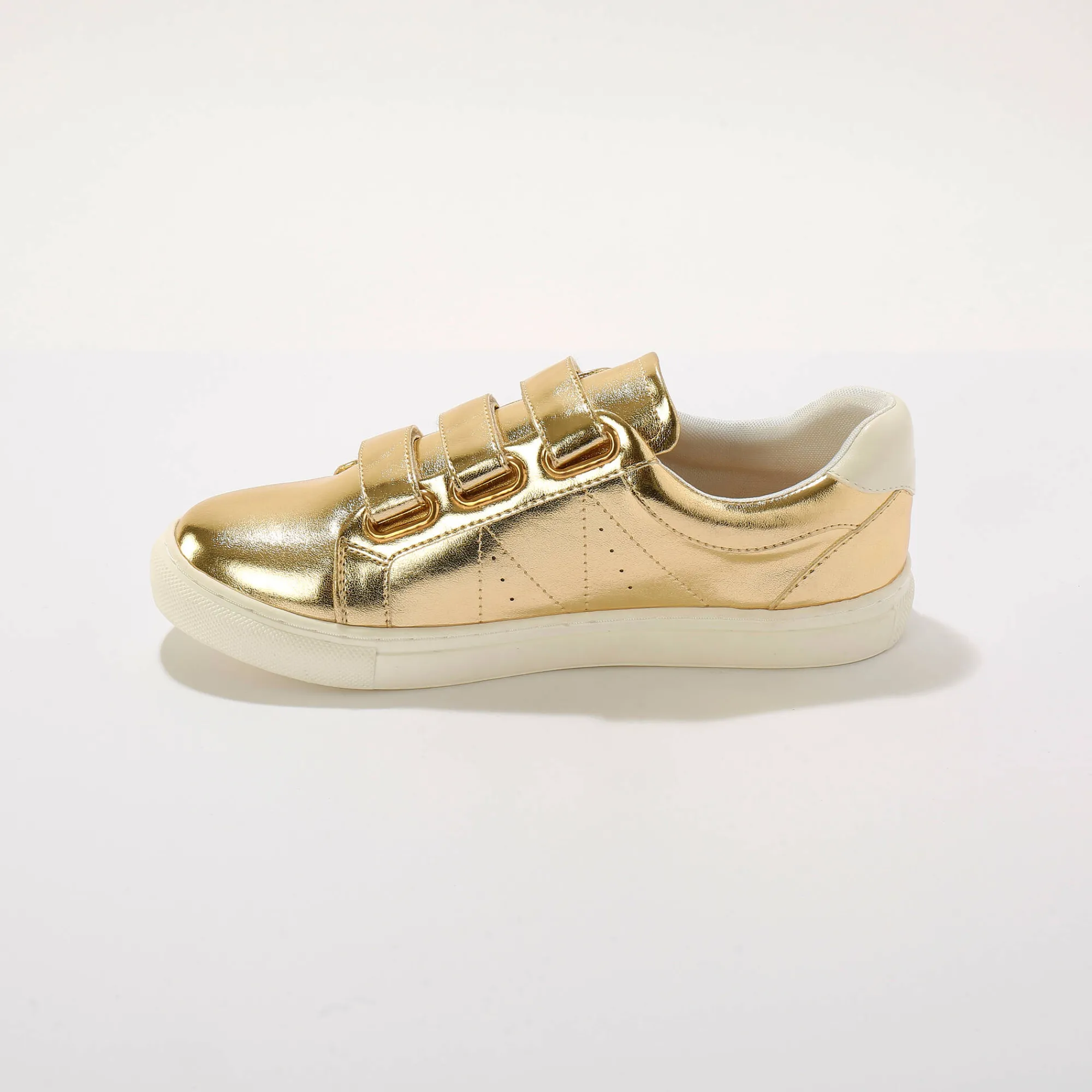 Feestelijke Schoenen|Baskets En Sneakers<Blancheporte e sneakers met scratchsluiting goudkleurig