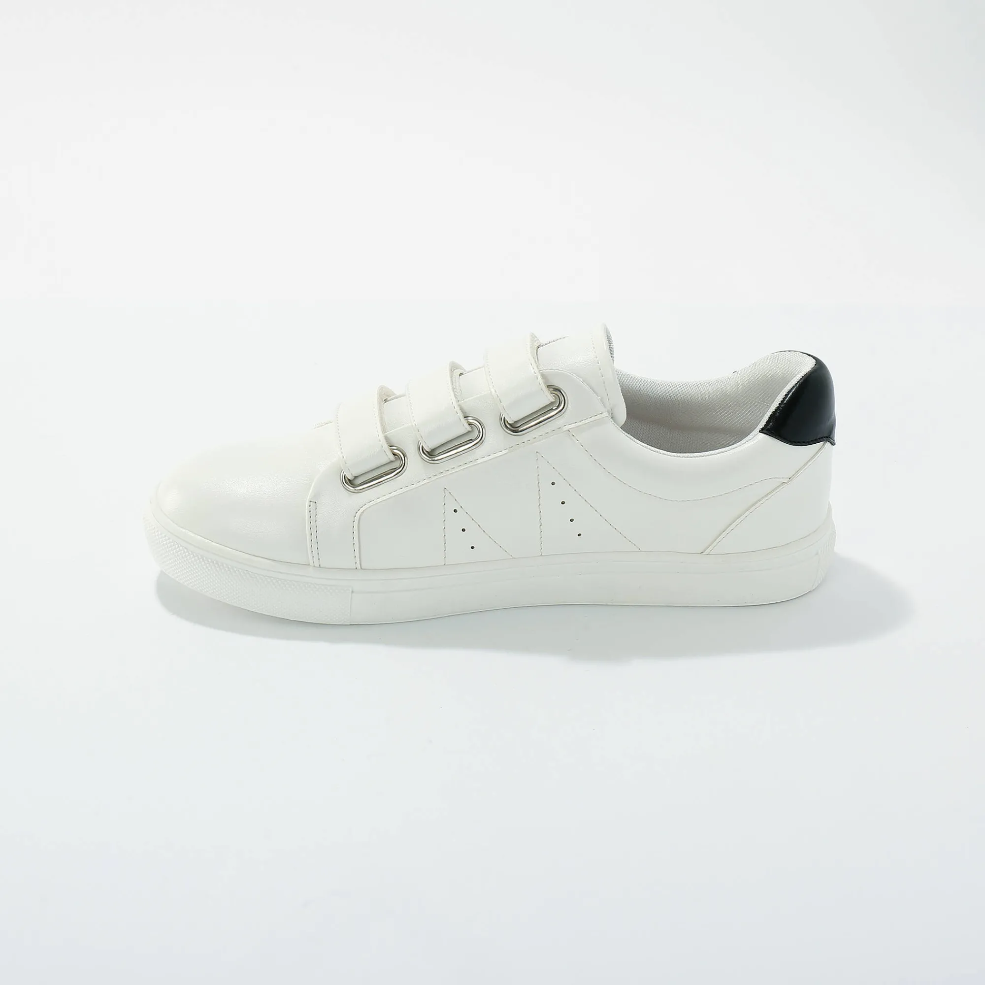Baskets En Sneakers|Schoenen<Blancheporte Goudkleurige sneakers met scratchsluiting wit / zwart