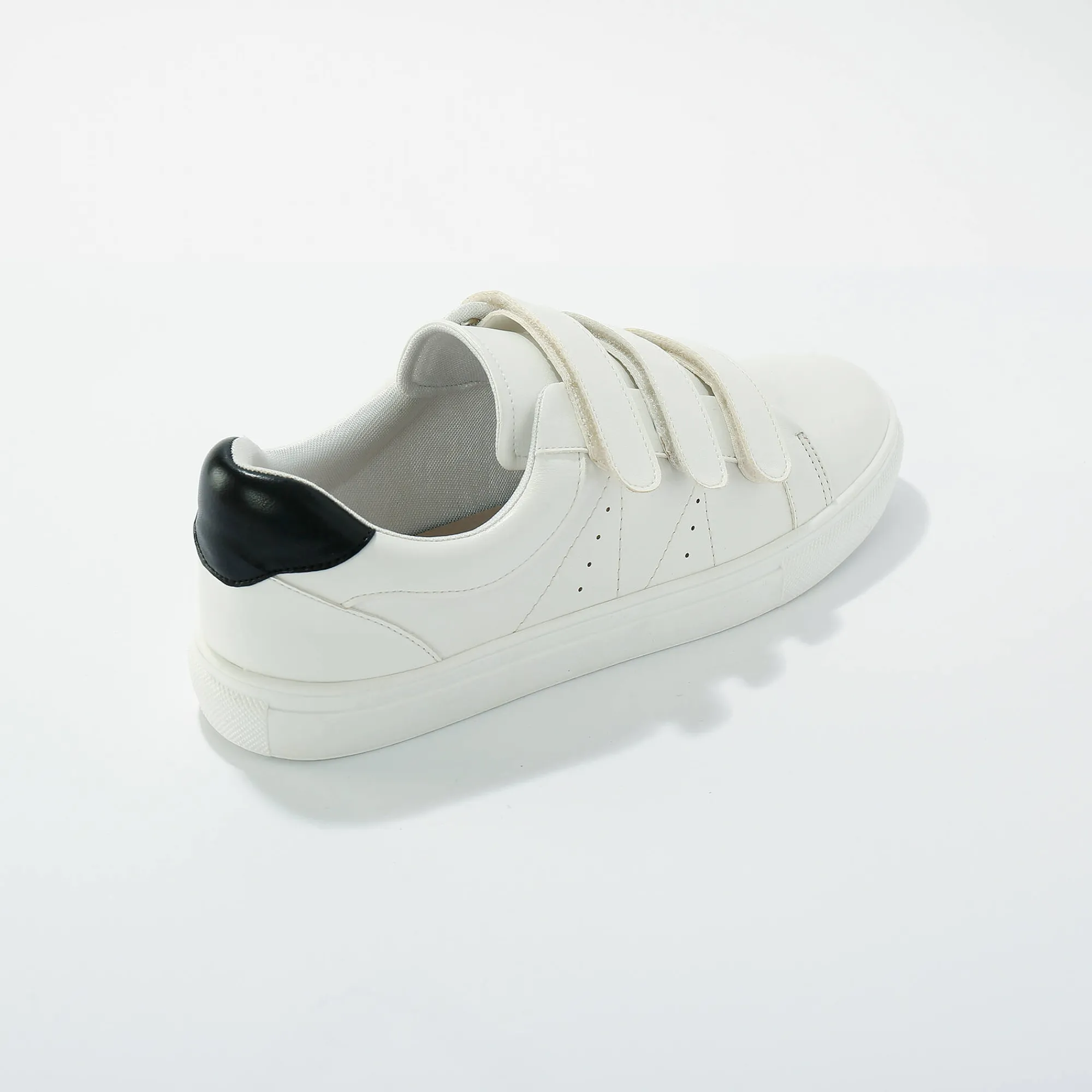 Baskets En Sneakers|Schoenen<Blancheporte Goudkleurige sneakers met scratchsluiting wit / zwart