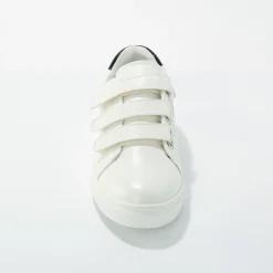 Baskets En Sneakers|Schoenen<Blancheporte Goudkleurige sneakers met scratchsluiting wit / zwart