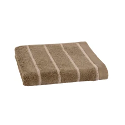 Badhanddoek<Blancheporte Handdoek, gestreepte badstof 500 g/m² taupe / wit