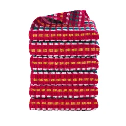 Droogdoek En Handdoek<Blancheporte Handdoek in badstof, groot formaat, met rode fond - Sets rood