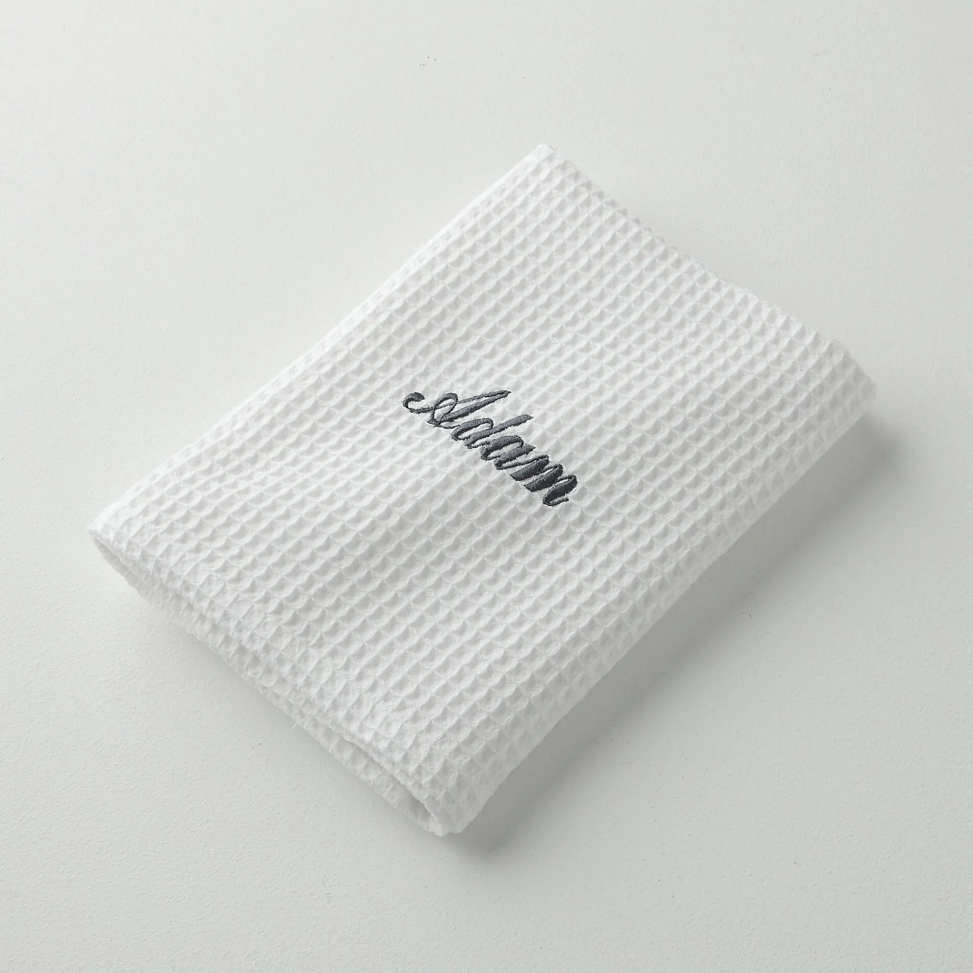 Badhanddoek<Blancheporte Handdoek in bijenraattricot Colombine®, personaliseerbaar - 240 g/m2 wit